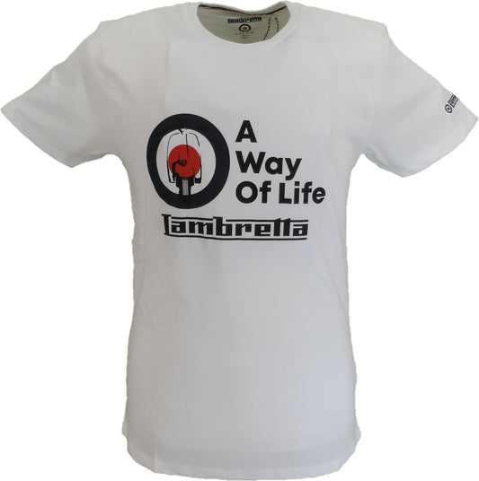Lambretta White Target Scooter Retro T Shirt
