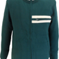 Merc Preston Green Mens Knitted Funnel Neck Zip Cardigan