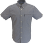 Ben Sherman Mens Persian Blue Gingham Short Sleeved Shirt