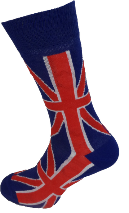 Mens 2 Pair Pack of Retro Union Jack Socks