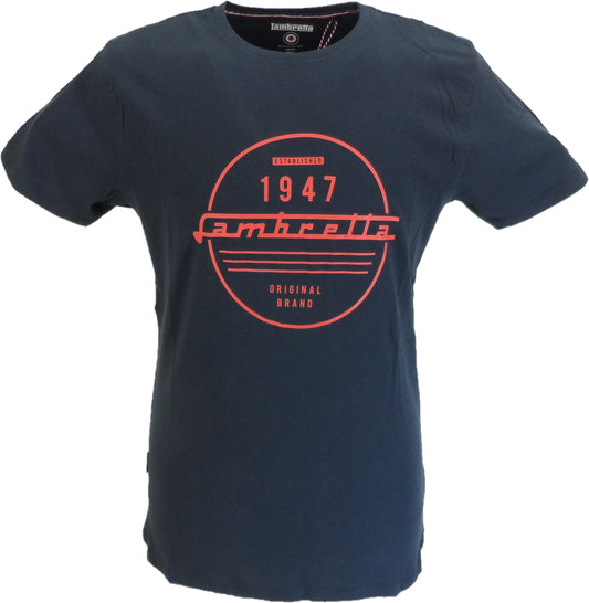 Lambretta marineblaues Herren-T-Shirt „Established 1947“ im Retro-Stil