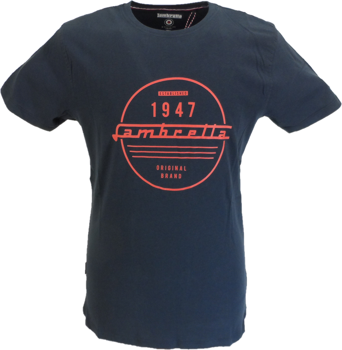 Lambretta Mens Navy Blue Established 1947 Retro T Shirt