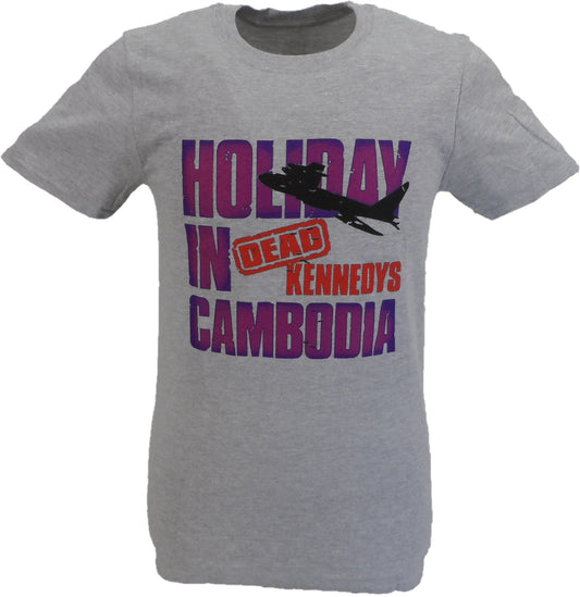 Maglietta ufficiale da uomo Dead Kennedys Holiday in Cambogia Aereo