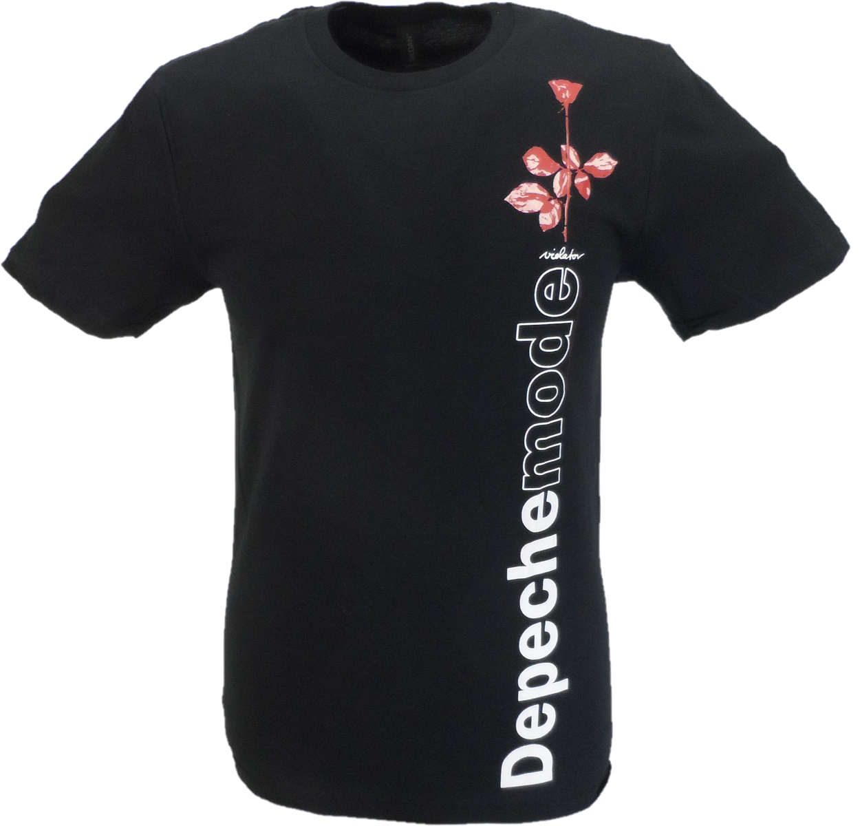 Mens Black Official Depeche Mode Violator Side T Shirt