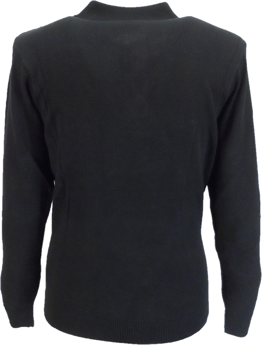 قميص بولو محبوك باللون الأسود Gabicci Vintage للرجال