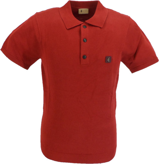Polo Gabicci Vintage da uomo in maglia rosso rosso jackson