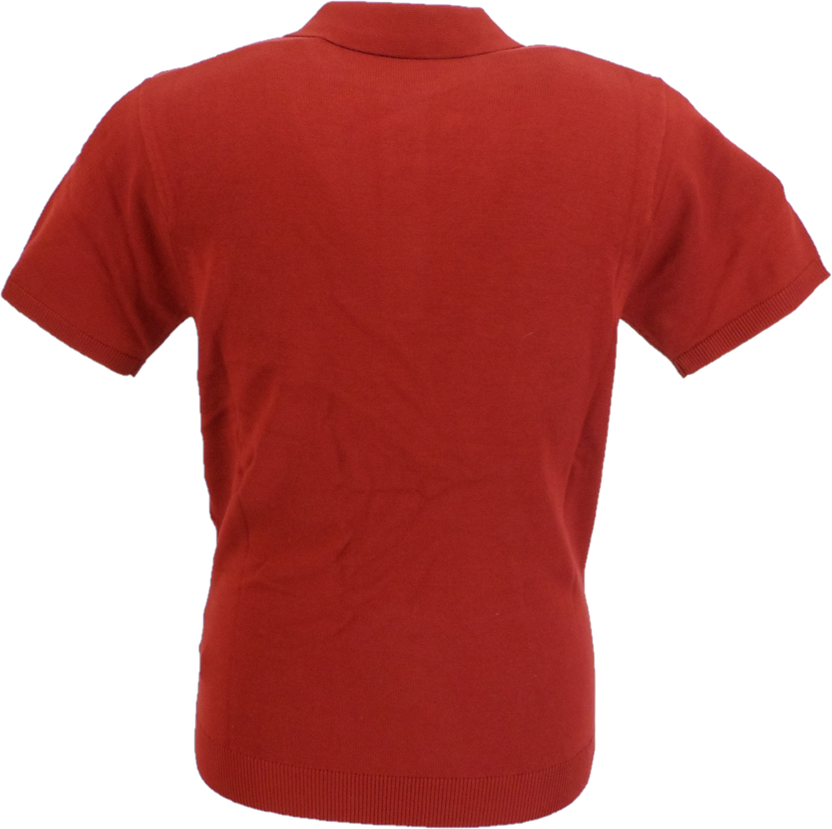 Gabicci Vintage Mens Rosso Red Jackson Knitted Polo Shirt