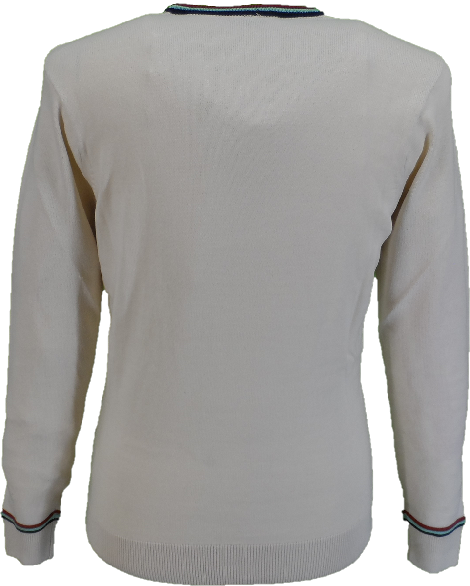 Gabicci Vintage Mens Cream Marlon Jumper