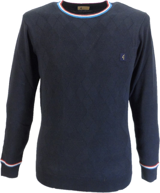 Maglione marlon blu navy da uomo Gabicci Vintage