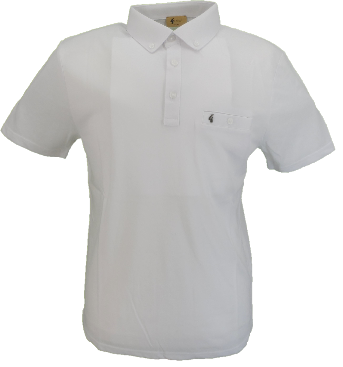 Gabicci Vintage Mens White Classic Polo Shirt
