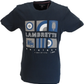 Lambretta Mens Navy Blue Box Icon Retro T Shirt