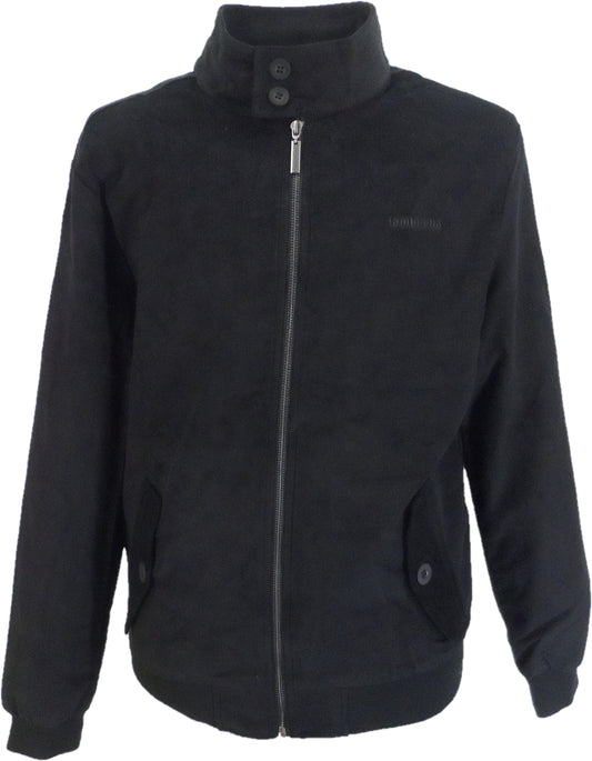 Lambretta Herren-Harringtonjacke aus schwarzem Cord