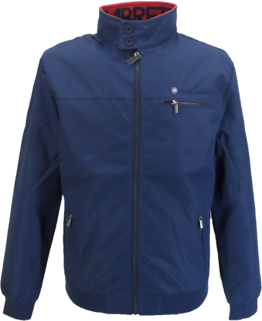 Giacca harrington da uomo in jacquard blu scuro Lambretta