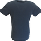 Lambretta camiseta paisley con panel azul marino para hombre