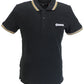 Lambrettaブラック/グレー/ゴールド/グリーン レトロ ターゲット ロゴ 綿 100% ポロシャツ