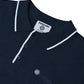 Polo da uomo in maglia con colletto a punta blu navy Lambretta