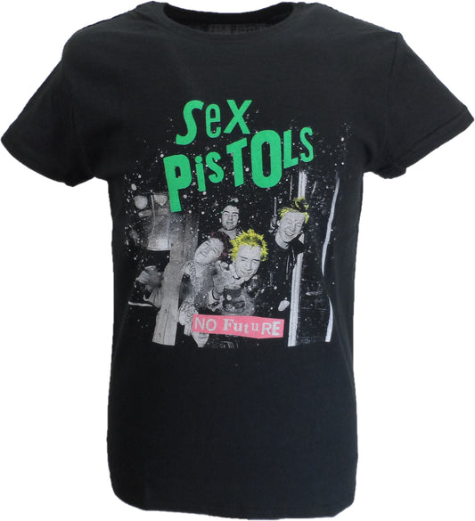 Maglietta nera ufficiale da uomo con foto della band dei Sex Pistols
