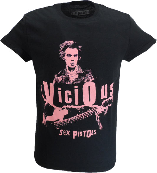 T-shirt noir officiel pour hommes, pistolets sexuels, sid pic