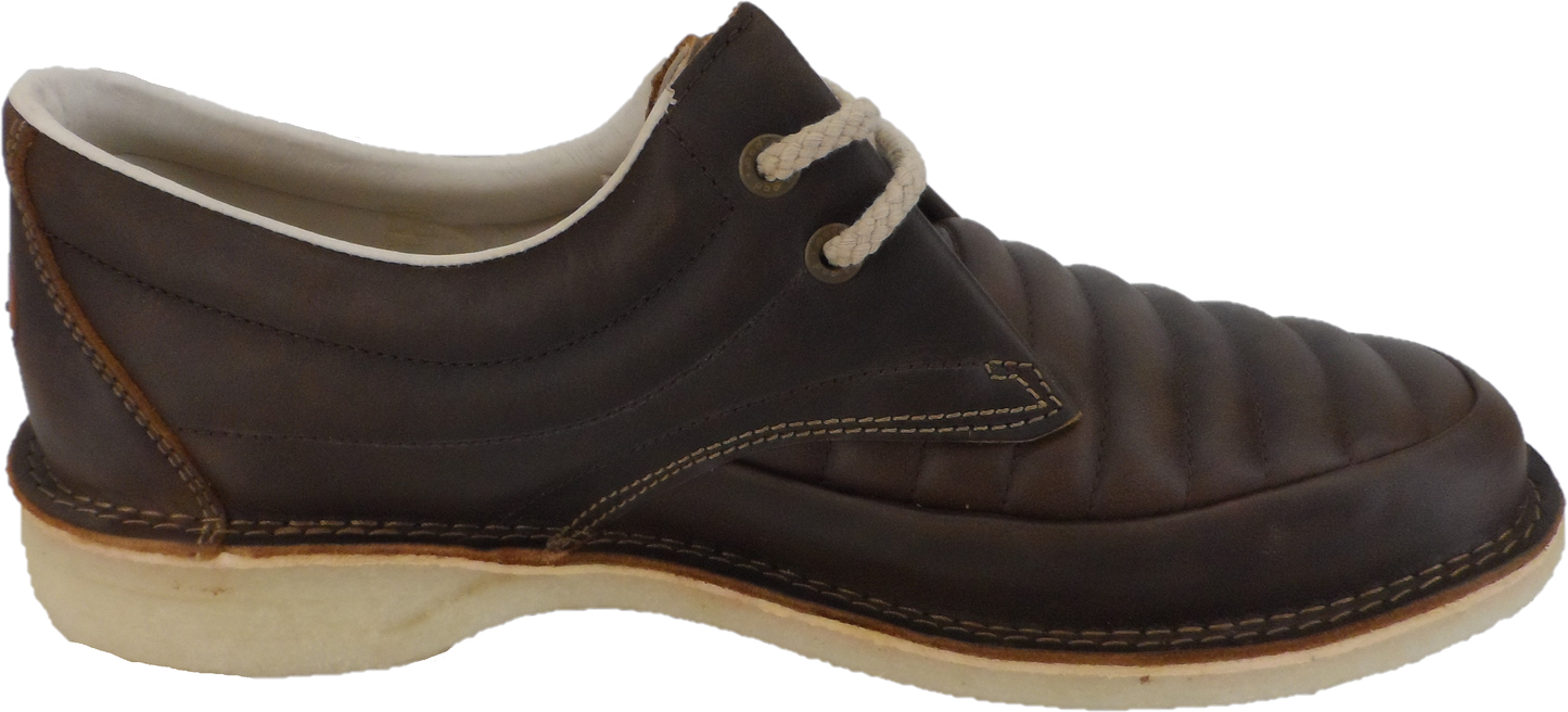 Zapatos retro Pod Original de piel nobuck jagger color canela oscuro