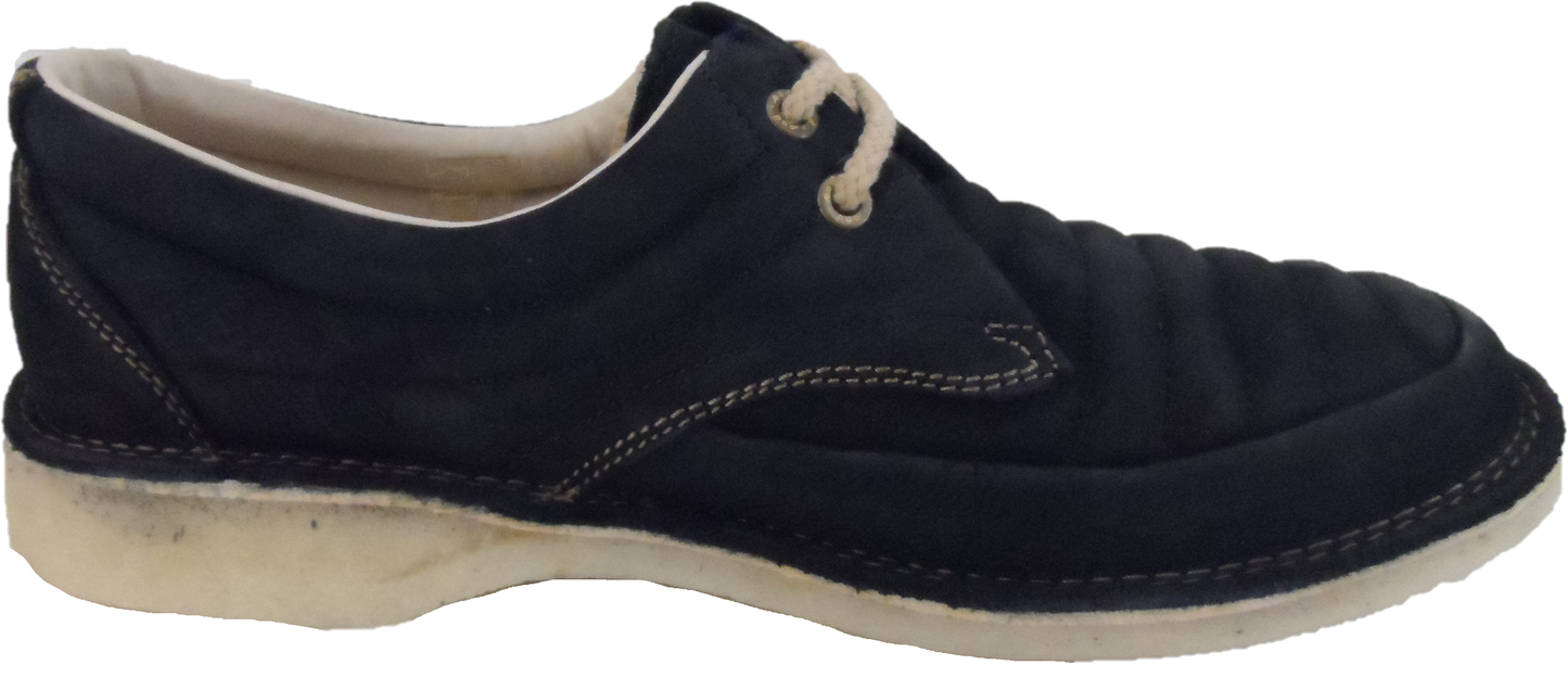 Pod Original Navy Blue Jagger Retro Nubuck Leather Shoes