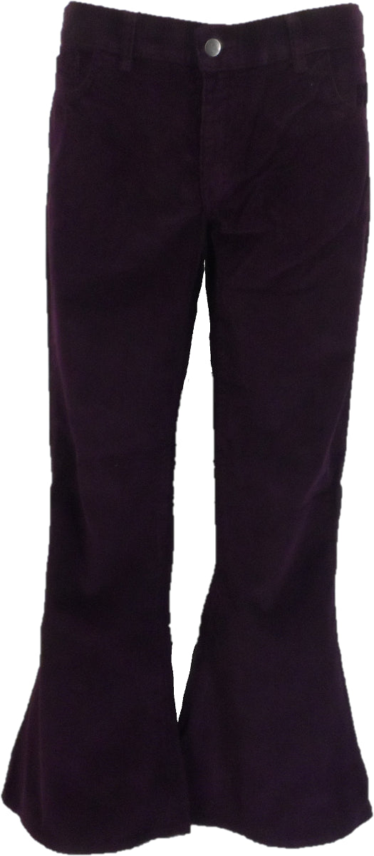 Run & Fly Mens Vintage 60s 70s Retro Purple Bell Bottom Super Flares