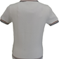 Ska & Soul Mens Ecru Knitted Pointelle Polo Shirt