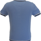 Ska & Soul Mens Sky Blue Knitted Pointelle Polo Shirt