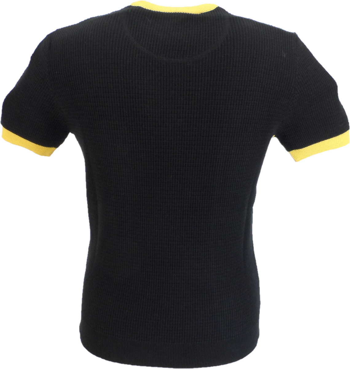 Ska & Soul T-shirt gaufré à rayures noires pour homme