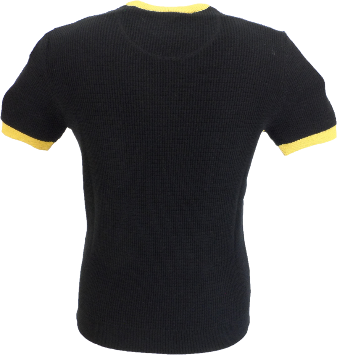 Jersey tipo gofre con raya frontal negra para hombre de Ska & Soul