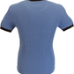 Ska & Soul T-shirt gaufré à rayures bleu ciel pour homme