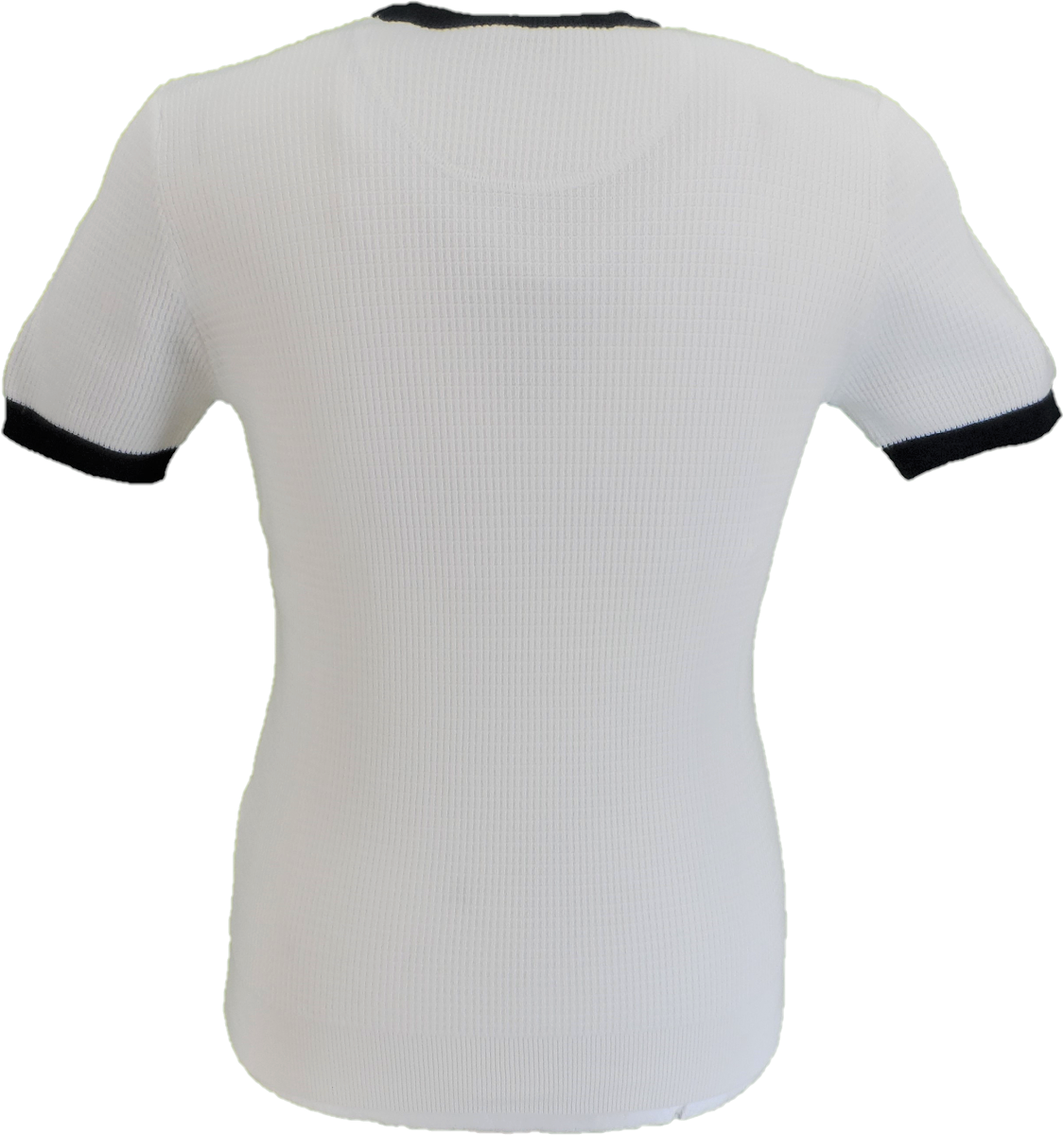 Camiseta tipo jersey tipo gofre con rayas delanteras en color crudo para hombre Ska & Soul