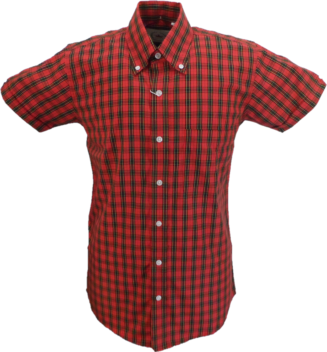 Relco Men's Relco Classic Retro Red Mod Button Down Shirt – Mazeys UK