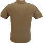 Trojan Records Camel Brown Argyle Fine Gauge Knitted Polo Shirt