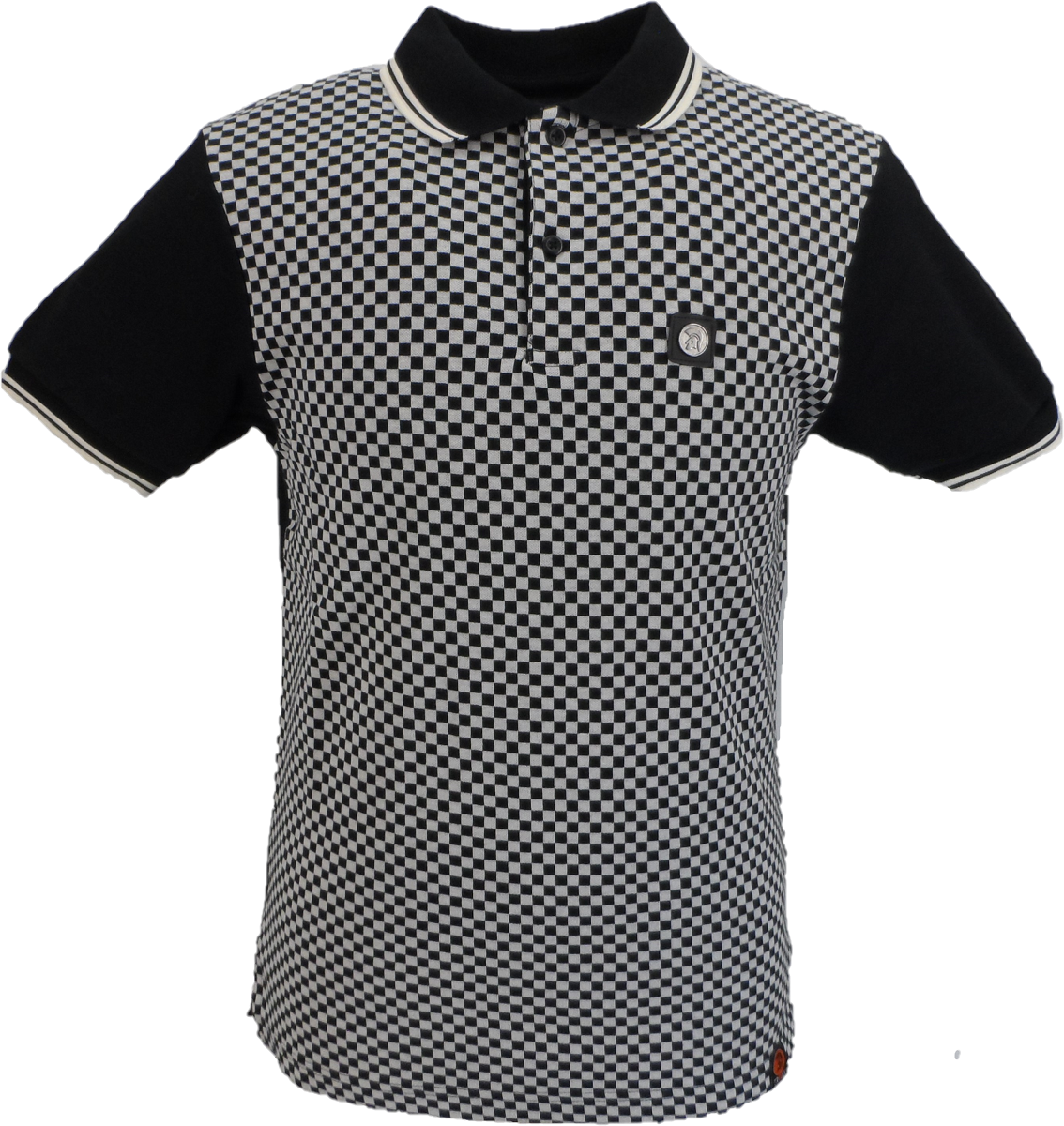 Trojan Records Black/White Retro Polo Chequerboard Shirts