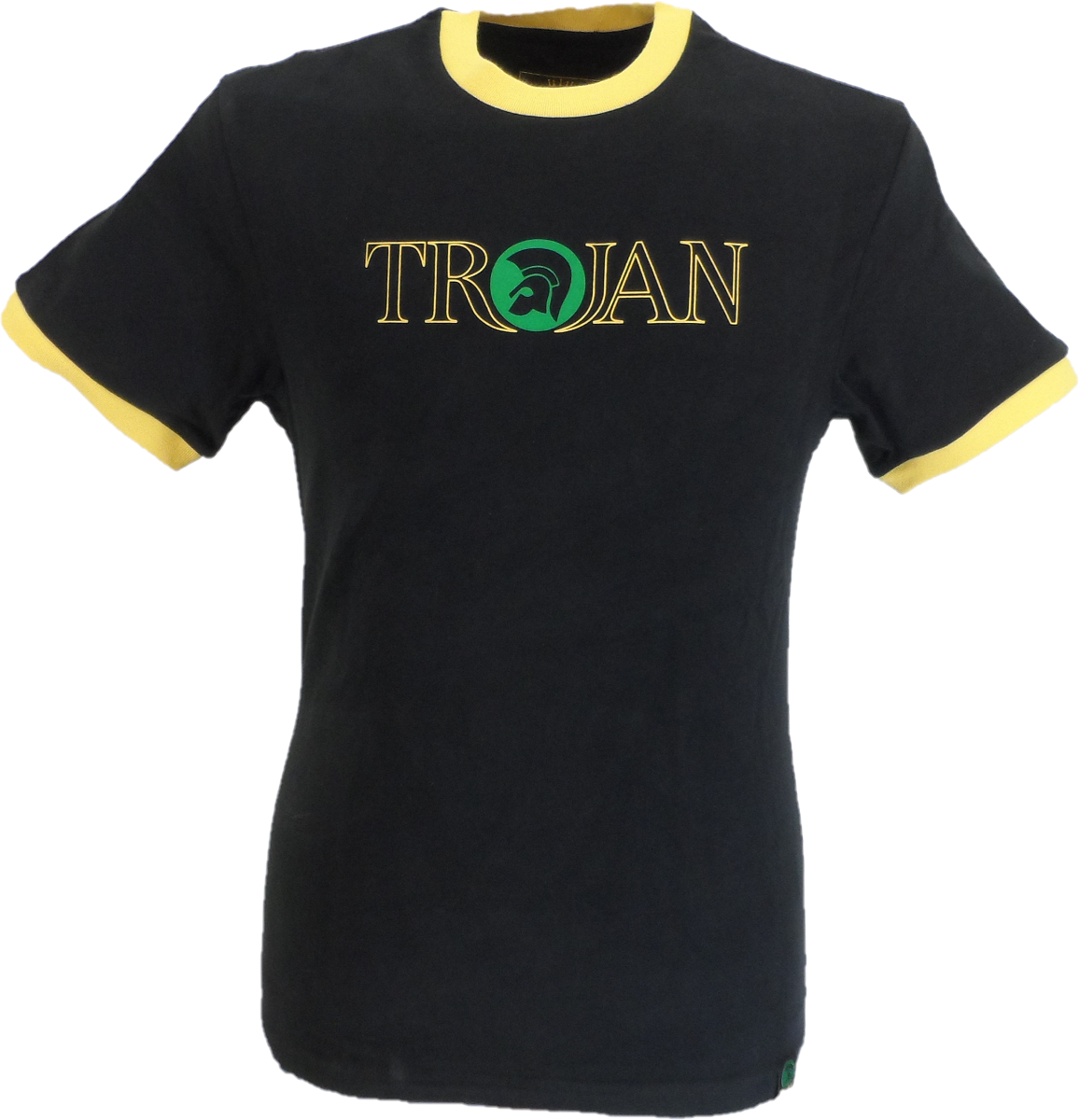 Trojan Records Black Jamaican Classic Helmet Logo 100% Cotton T-Shirt