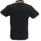 Trojan Records Herren-Poloshirt in Schwarz mit Trojan Twin Tipped