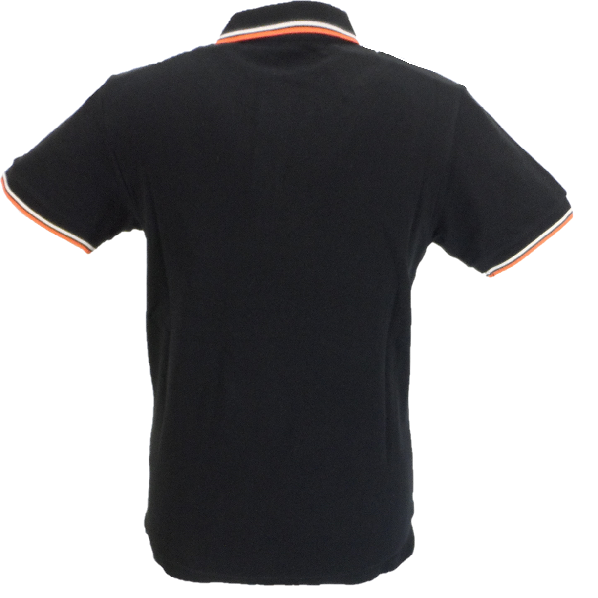 Trojan Records Polo negro con punta doble Trojan para hombre