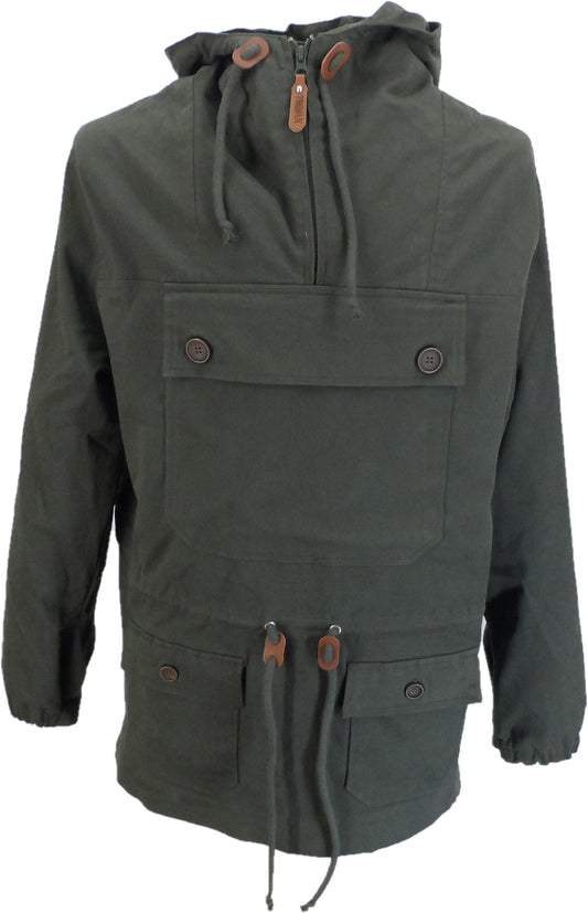 Trojan Mens Army Green Overhead Scooter Jacket