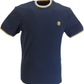 Trojan Mens Navy Blue Twin Tipped Pique T Shirt