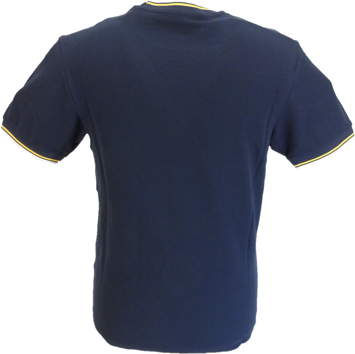 Trojan Mens Navy Blue Twin Tipped Pique T Shirt