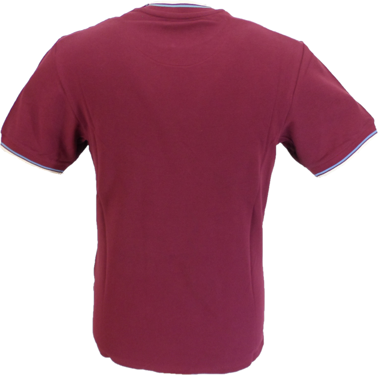 Trojan Mens Port Red Twin Tipped Pique T Shirt