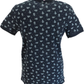 Lambretta Navy/Sky Paisley Print Cotton Polo Shirts