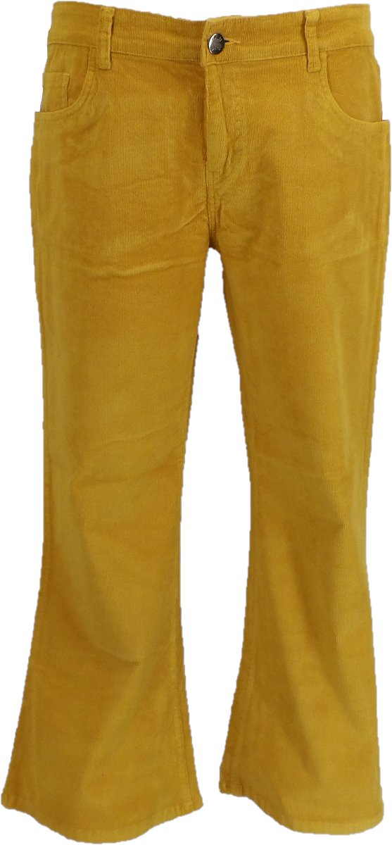 Run & Fly Mens Vintage 60s 70s Retro Gold Bell Bottom Super Flares