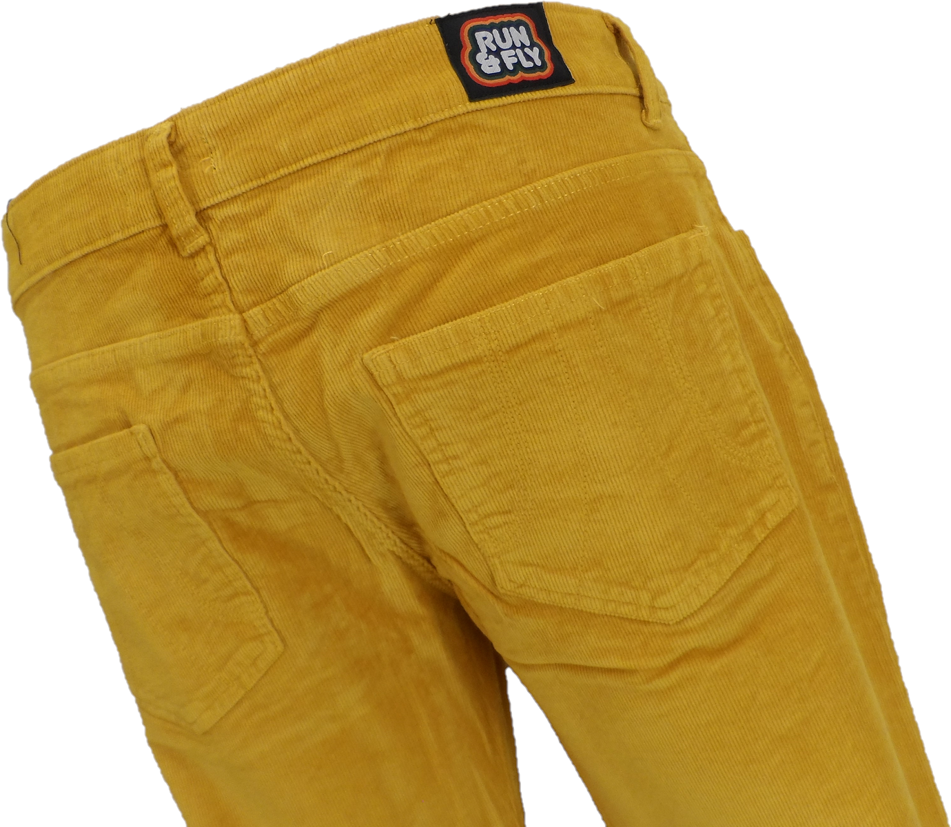 Run & Fly Mens Vintage 60s 70s Retro Gold Bell Bottom Super Flares