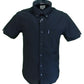 Ben Sherman Camisas Oxford negras de manga corta para hombre 100% algodón