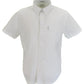 Ben Sherman Mens White Oxford Short Sleeved 100% Cotton Shirts