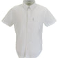 Ben Sherman chemises oxford blanches à manches courtes 100% coton pour hommes