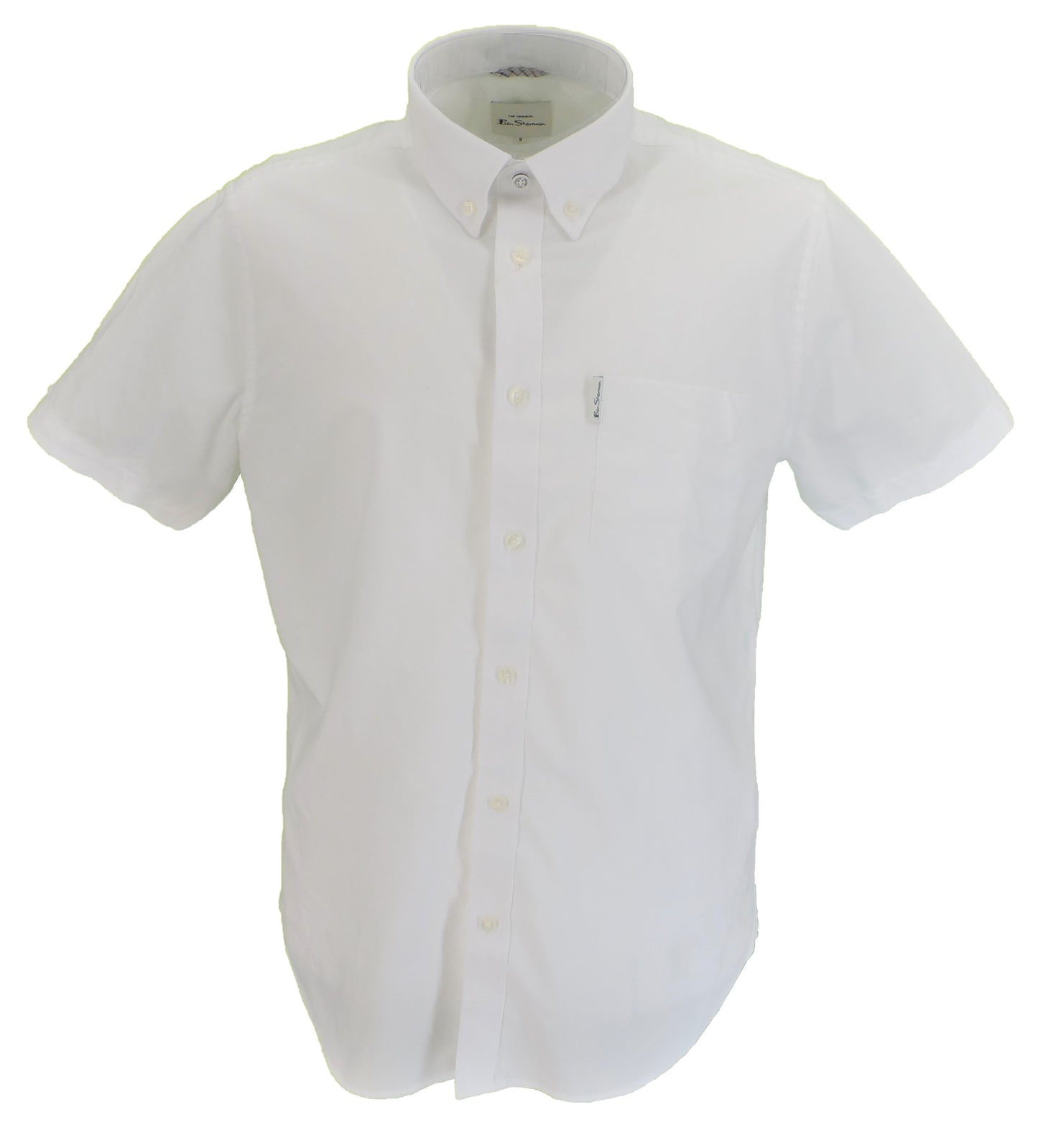 Camisas Oxford blancas de manga corta para hombre Ben Sherman 100% algodón