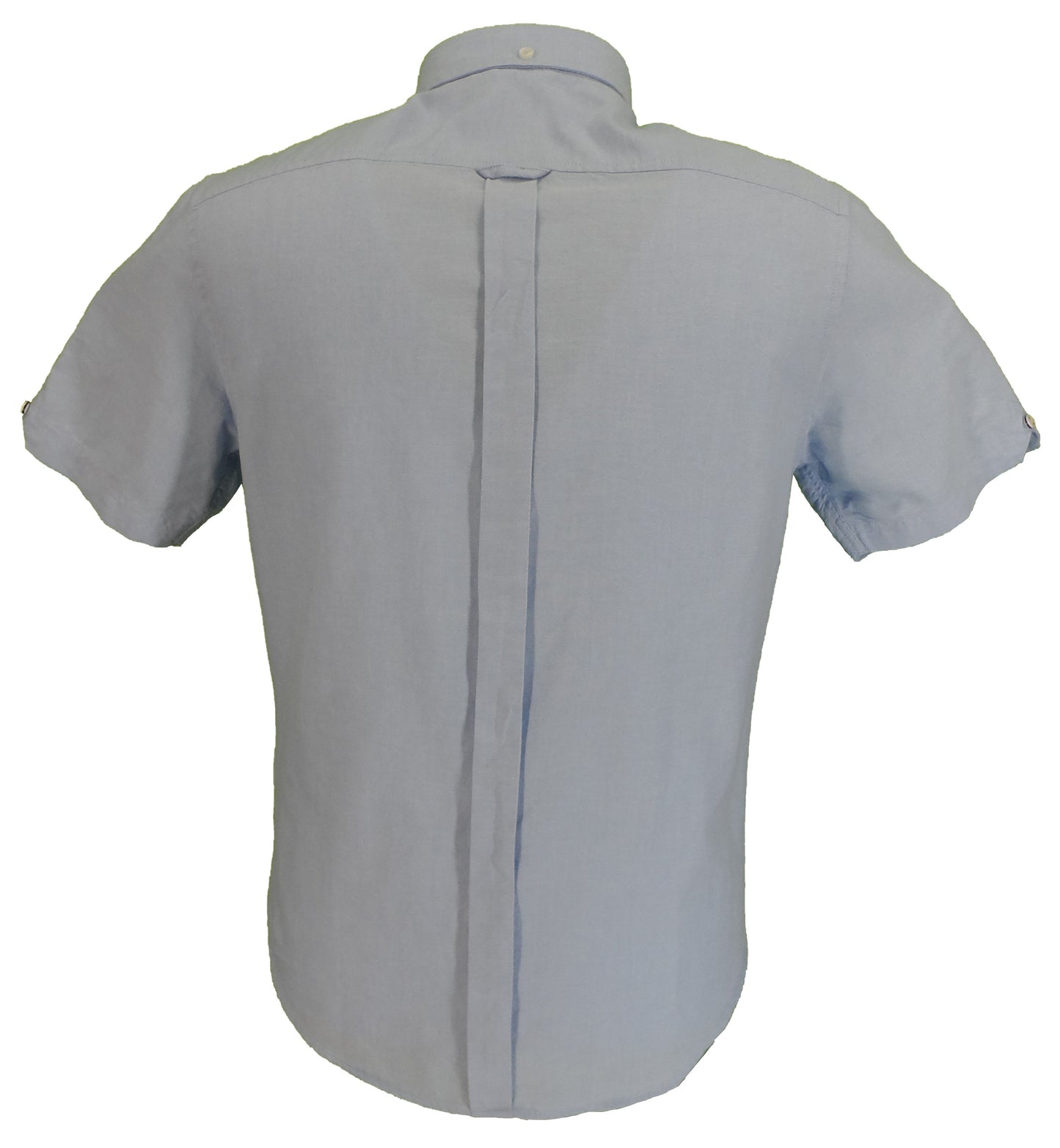 Camicie da uomo Ben Sherman blu oxford a maniche corte in cotone 100%.