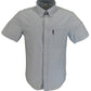 Ben Sherman chemises oxford bleues à manches courtes 100% coton pour hommes